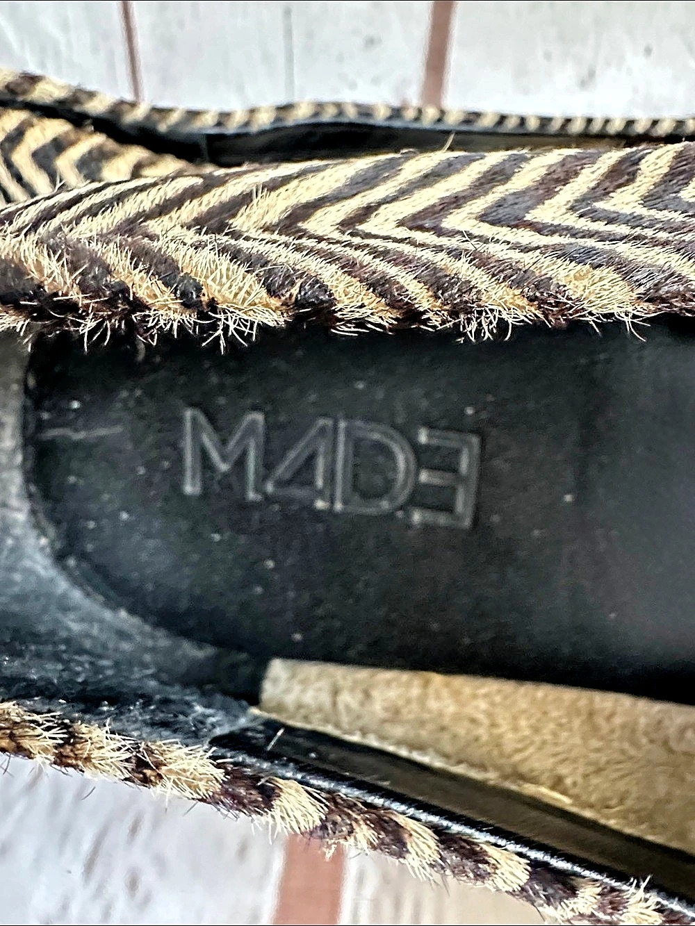 M4D3 Real Calf Hair Animal Print Flats size 8.5 - Picture 6 of 7